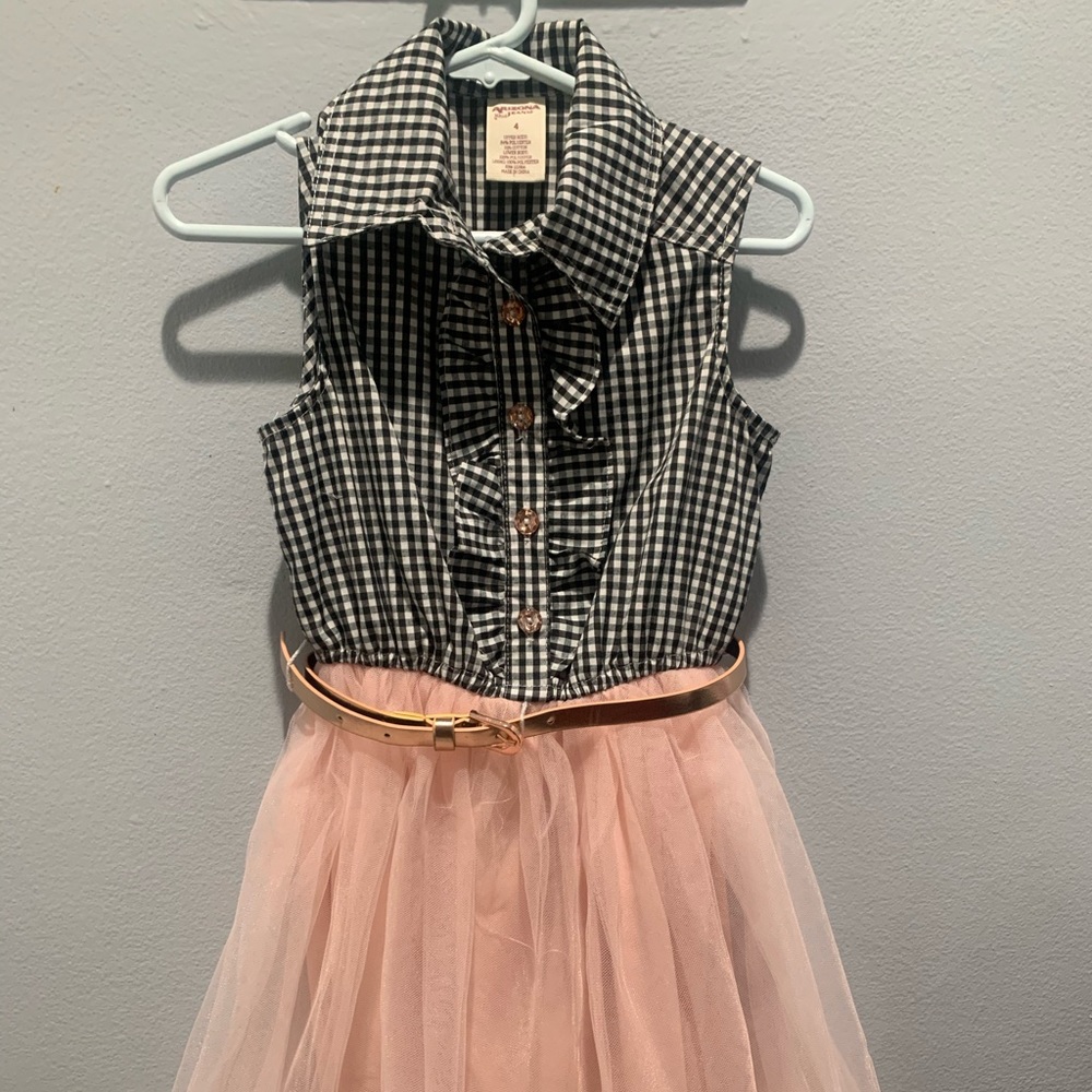 Toddler Plaid/tutu Ruffle dress